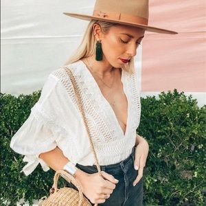 Free People Drive You Mad Blouse - Boho Top - XS